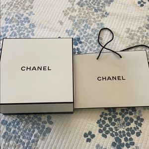 Medium size Chanel box and small Chanel bag